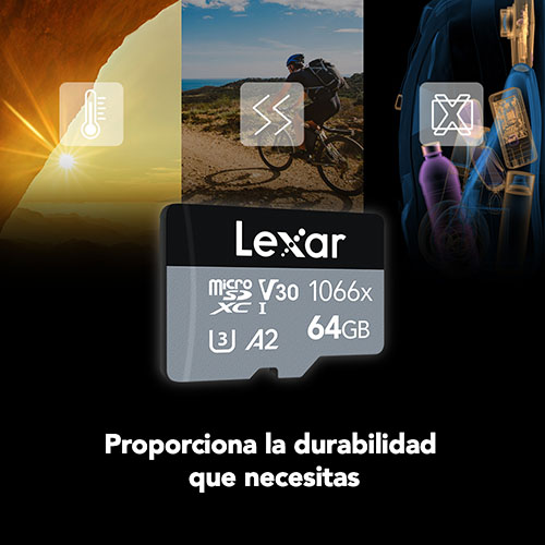 Tarjeta de memoria Lexar Professional 1066x Silver Series microSDXCO MEGA-IMPORT Argentina